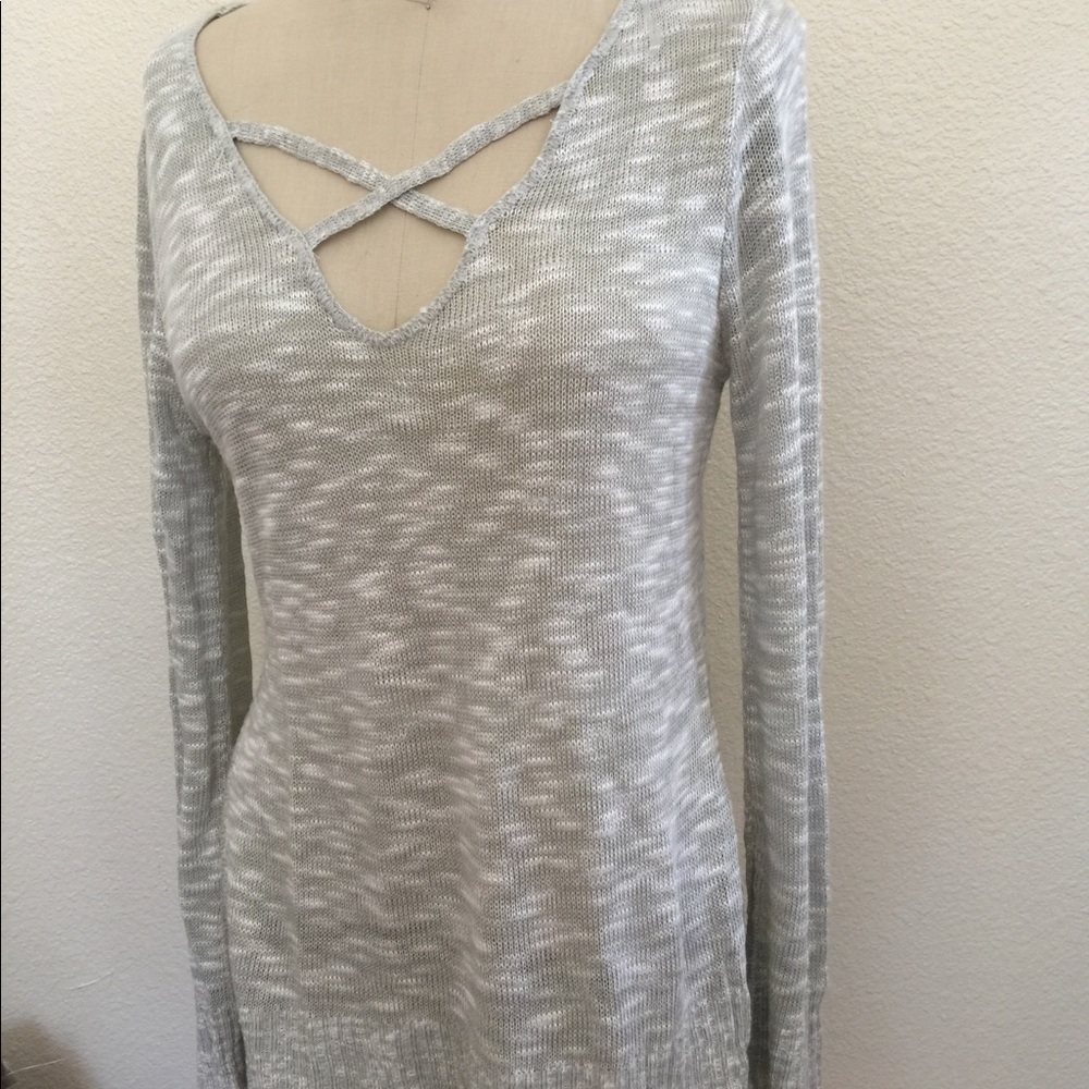 Grey long sweater